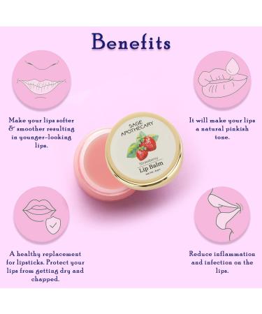 Super Soft Strawberry Lip Balm - Natural Moisturizing Formula for Dark Lips | Unisex 8g - Buy Online on GoSupps.com