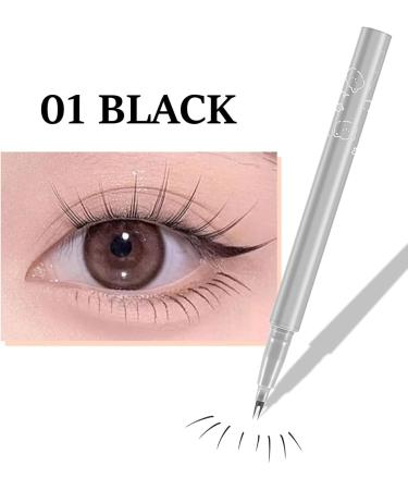 Eye Liner Pencils | Double Tip Liner Eyeliner | Waterproof Natural Lower Eyelashes Liner Black Make Up Pens for Girls Women Gray-black - Buy Online on GoSupps.com