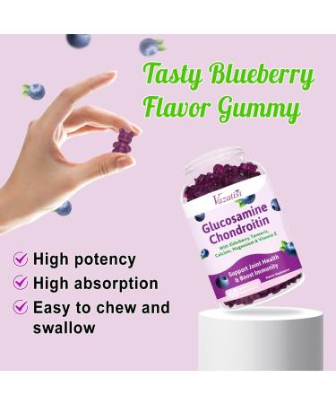 2 Pack Glucosamine Chondroitin Gummies - Glucosamine Chondroitin with MSM Elderberry Turmeric Joint Support Supplement for Adults Men & Women - Blueberry Flavor 120 Cts Blueberry 60 Count (Pack of 2) - Buy Online on GoSupps.com