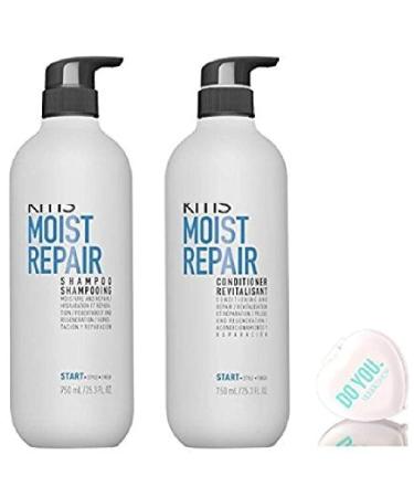 Moist Repair Shampoo & Conditioner DUO SET (includes a Sleek Compact Mirror) MoistRepair Moisturizing Kit for Dry Damaged Hair (25.3 oz / 750ml LARGE DUO Kit-)