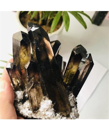 400-500g Hot Quartz Cluster Natural Cairngorm s Flowers Smoky Quartz ClusterCan be Used for HOMEZHOU - Buy Online on GoSupps.com
