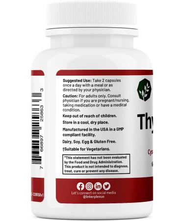 InterPlexus Thyro-Dyne 60 Capsules - Supports Thyroid Health & Energy - Buy Online on GoSupps.com