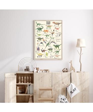 Meinbaby123 ABC Dino Poster f r Kinderzimmer | DIN A2 Dinosaurier Alphabet Lernposter | Deko Bilder f r Jungen | Dino Wandkunst f r Kinderzimmer - Buy Online on GoSupps.com