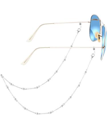Sither Pearl Sunglasses Chain for Women - Silver Reading Glasses Strap Necklace - Buy Online on GoSupps.com