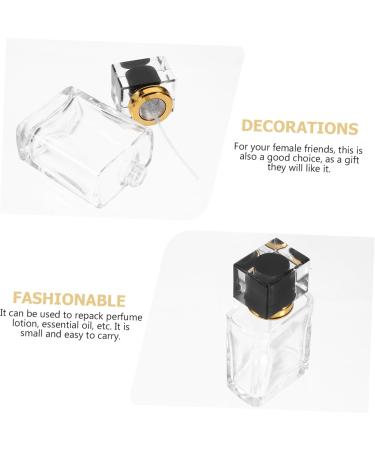 FOMIYES Perfume Spray Bottle Water Bottle Mister Sprayer Perfume Sprayer Spray Mist Bottle Perfume Bottle for Travel Sprayer Bottle Essential Oil Perfume Square Travel Bottle Glass 10x5cm Black - Buy Online on GoSupps.com