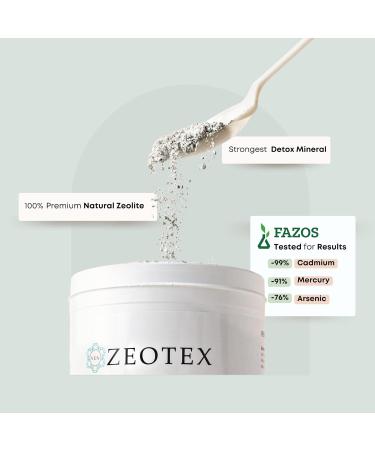 ZEOTEX Zeolite Powder 350g - Premium Ultra Fine 95% Clinoptilolite Powder - Activated & Energized - Buy Online on GoSupps.com