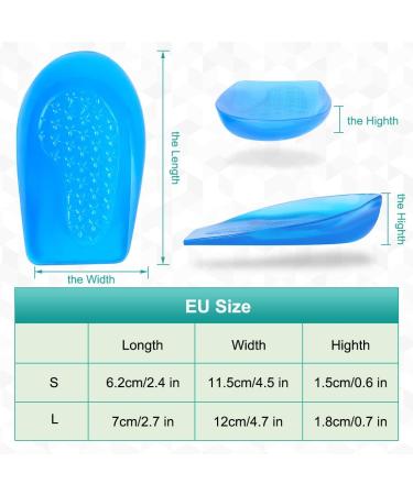 Buy O/X Type Leg Orthopedic Insoles | Soft Gel Heel Pillow for Supination & Pronation - Unisex Blue Large - Buy Online on GoSupps.com
