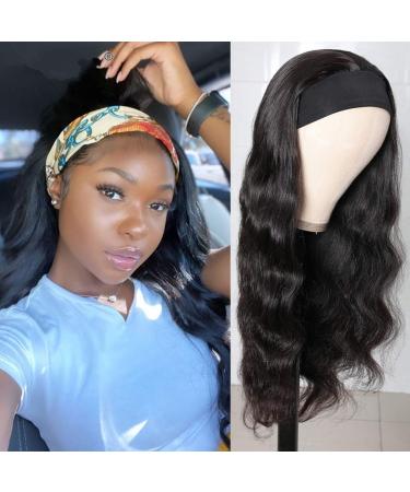 Dan & Dre Curly Wave Headband Wig for Women | Adjustable Fashionable Scarf Wig | High Temperature Fiber Afro Long Black Wig - Buy Online on GoSupps.com