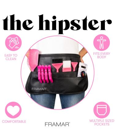 FRAMAR Hipster Salon Belt - Professional Hairstylist Waist Belt & Makeup Brush Holster | Perfect for Salon Aprons & Shears Pouch | Shop Now - Buy Online on GoSupps.com