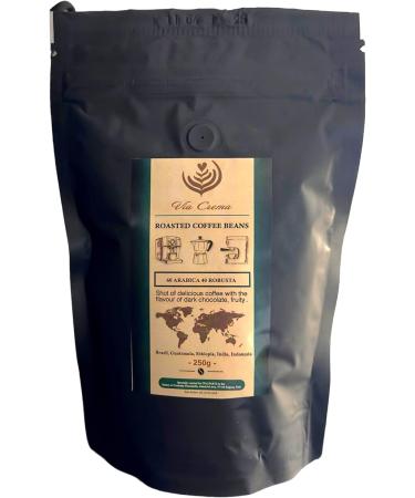 VIA CREMA 250 gr Coffee Beans Dark Chocolate Bag Coffe Beans Vanilla Hazelnut 250 g (Pack of 1) - Buy Online on GoSupps.com