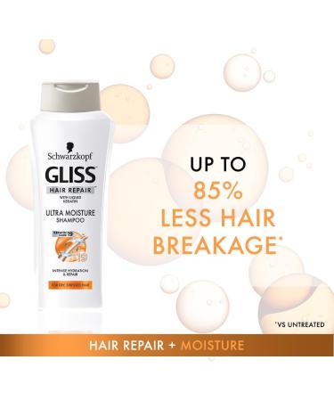 handle Gliss Total Repair Shampoo 400 ml Intensive Repair & Shine for dry and damaged hair pack of 2 - Buy Online on GoSupps.com