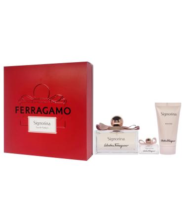 Salvatore Ferragamo Signorina for Women - 3 Pc Gift Set 3.4oz EDP Spray 1.7oz Body Lotion 0.17oz EDP Spray - Buy Online on GoSupps.com