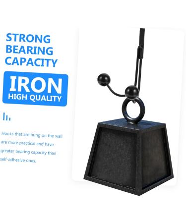 OUNONA 2pcs Double Hook Organizer Hooks Over The Door Clothes Hanger No Punching Plastic Beads Coat Hook 14x9cm Black - Buy Online on GoSupps.com