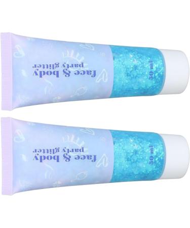 Body Glitter Gel - Versatile Face & Body Art for Festivals Parties & DIY Crafts | Vibrant Blue Color - Buy Online on GoSupps.com