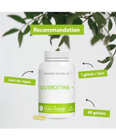 Compl ment alimentaire QUERCETINE + - 60 g lules - Maintient les d fenses naturelles - Association avec Brom la ne et Vitamine C - D velopp en France - Buy Online on GoSupps.com