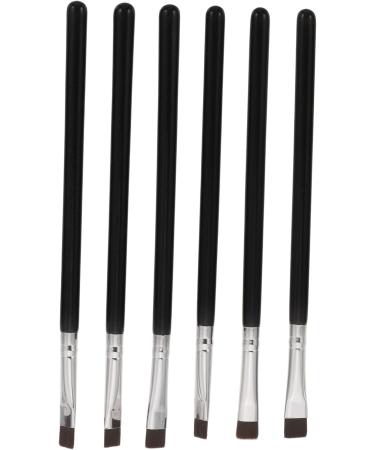 Healeved 30 Pcs Flat Eyebrow Brush Eye Shadow Brush Flat Thin Eyeliner Brush Makeup Tool Wooden Handle Black - Buy Online on GoSupps.com