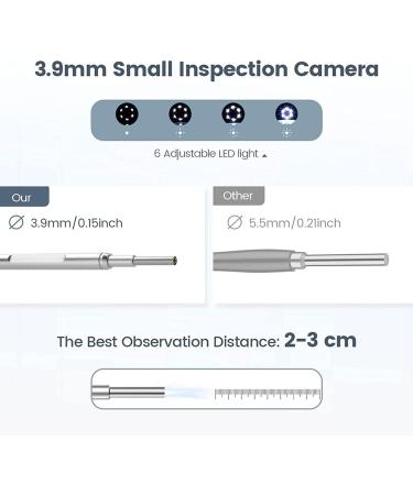 QIYUDS Ear Wax Removal - 4.5-inch Large-Screen HD Otoscope Ultra Clear View Ear Camera with Wax Remover 3.9mm Ear Endoscope with LED Lights Ear Cleaning Camera with Ear Sp with 32GTF Card - Buy Online on GoSupps.com