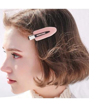 8 Pcs No Bend Hair Clips - Duck Bill Styling Clips for Salon Hairstyles - Black, White, Pink - Buy Online on GoSupps.com