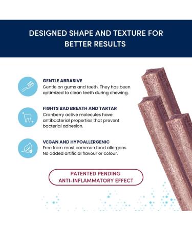Animora Cranberry Dental Sticks (42) - Small - Improves Oral Health Fights Bad Breath Tartar and Dental Plaque Buildup 5 gram (Pack of 42) - Buy Online on GoSupps.com