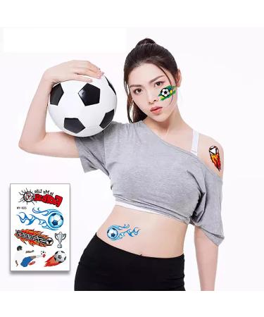 Soccer Match Temporary Tattoos - 60PCS Kids Face Stickers for Soccer Party Favors - Buy Online on GoSupps.com