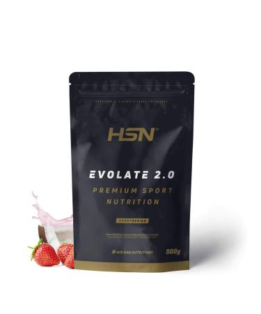 HSN HSN Evolate 2.0 Whey Protein Isolate | Strawberry White Chocolate Flavour 500g 16 Takes Per Pack | Whey Protein Isolate CFM + Digestive Enzymes | Non-GMO Vegan Gluten Free & Soy Free