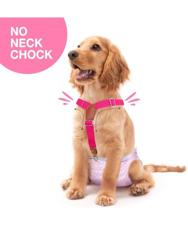 Soft Dog Diaper Trousers - 2 Pack | Pet Clothing Harness for Puppies | Black-Pink L | Comfortable & Stylish Dog Diapers - Buy Online on GoSupps.com