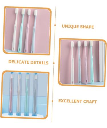 Buy Homsfou Comfortable Travel Toothbrushes Manual Bristle Cleaning Brush Set for Immune Support & Oral Hygiene - Buy Online on GoSupps.com
