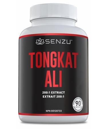 100% Pure Tongkat Ali 60 000mg - 200X Extract Men's Natural Health - Tongkat Ali Root Extract Powder - 90 Veggie Caps - Made in Canada