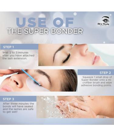 All in Beauty Eyelash Super Bonder - Ultimate Lash Retention Sealant for Professionals | 15ml Dropper Design for Mink & Cluster Extensions - Buy Online on GoSupps.com