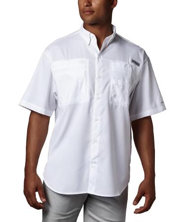 Columbia Men's PFG Tamiami II UPF 40 Shirt - White, Large | Short Sleeve Fishing Shirt - Buy Online on GoSupps.com