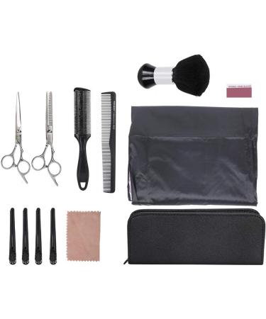 Qukaim Thinning Scissors Hairdressing Tool Set Professional Thinning Flat Scissors Salon Apron Cutting Comb Haircut Brush - Buy Online on GoSupps.com