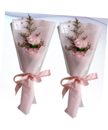 HOMSFOU 4 Pcs Rose Flower Flowers Bouquet Flower Soap Bouquet Gift Flower Bouquet Presents Artificial Bouquet Artificial Flower Bundles Bouquet of Flowers Artificial Carnation Roses - Buy Online on GoSupps.com
