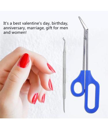 Long Handled Nail Scissors Clippers Perfect For Thick Toe Nails Easy Reach Handle Unique Design Ergonomic Cuticle Scissor Ingrown Toenail File - Buy Online on GoSupps.com