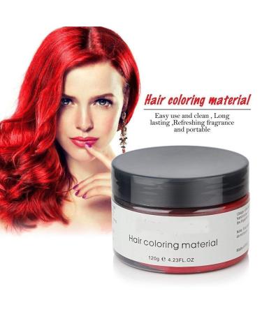 Temporary Hair Wax Color - Washable Hairstyle Dye for Men & Women | Natural Ingredients - 120g Red - Buy Online on GoSupps.com