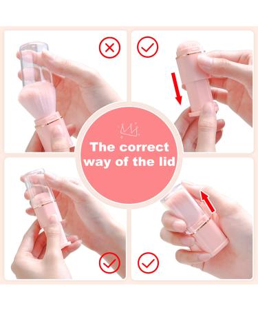 Mini Travel Size Retractable Face Kabuki Makeup Brush - Pink Portable Powder Brush for Blush & Bronzer - On-The-Go Beauty Essential - Buy Online on GoSupps.com