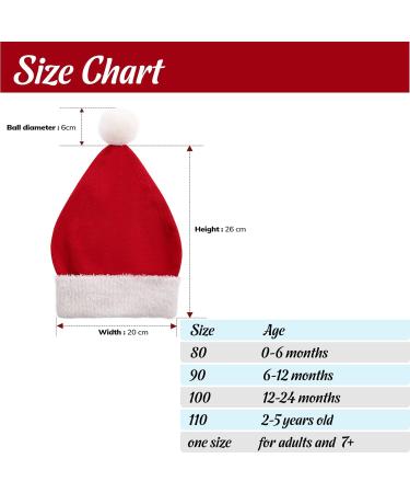 KONVINIT Baby Santa Hat - Knitted Toddler Christmas Hat - Red Soft & Warm Santa Hat for Boy/Girl 0-12 Months - Buy Online on GoSupps.com