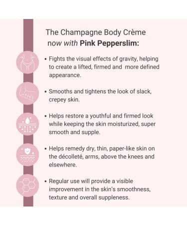 Consult Beaute Champagne Lift Hydrating Firming Body Cream with Pink Pepperslim Tightens Tones Crepey Skin Moisturizer for Dry Skin Warm Santal 8 oz. - Buy Online on GoSupps.com