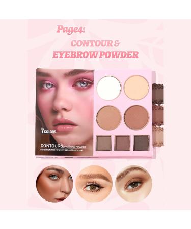 Palette de Maquillage Paillet - Sept Teintes De Contour | Palette Fards Paupi res Paillet s 24 Couleurs Style Livre | Pour Soir e Rencontres Beaut Quotidienne Photographie - Buy Online on GoSupps.com