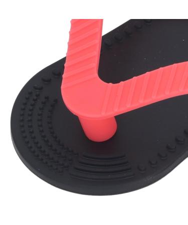 Silicone Flip-Flop Baby Bite Ring - Reusable Teething Toy for Gum Relief & Emotional Calm | Black - Buy Online on GoSupps.com