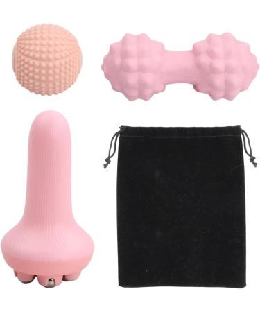 Granvoo Massage Ball Set - Hedgehog Duoball & Handheld Fascia Roller | Effective Muscle Tension & Pain Relief | Trigger Point Massager - Pink - Buy Online on GoSupps.com