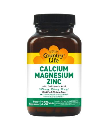 Country Life Calcium Magnesium Zinc 250 Tablets