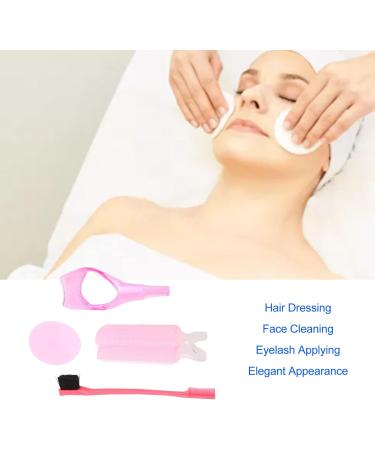 Hair Dressing Curler Face Cleaning Brush Eyebrow Brush Eyelash Assistant Women Beauty Set Pink - Buy Online on GoSupps.com