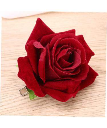 VALICLUD 2 1 rose flower hair clip rose flower hair pins Rose Flower Hair Comb Rose Hair Clip mexican hair accessories Rose Flower Hairpin rose pin bohemian wedding suit bridegroom Rosso - Buy Online on GoSupps.com