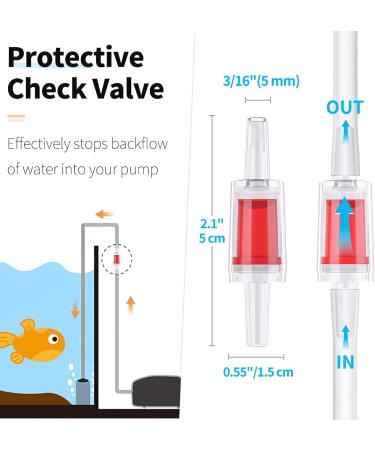 Pawfly Aquarium Air Hose Set | Standard Air Pump Accessories with Air Stone Suction Cups & Check Valve | 4/6mm 2m for Optimal Aquarium Ventilation - Buy Online on GoSupps.com