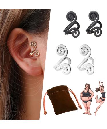 JIAWEIIY Acupressure Slimming Earrings Acupressure Earrings Kyana Lympha-Circurl Magnetic Ear Ornament Zunis Acupressure Magnetic Earrings for Weight Loss (B)