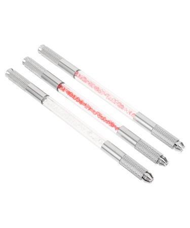 3 pi ces Double-headed Crystal Eyebrow Pen Set Metal Microblading Pencil For Precise Handmade Makeup
