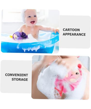 Angoily 4 Pcs Cartoon Bath Balls | Luffa Shower Sponge & Exfoliating Body Scrubbers for Kids - International Shipping Available - Buy Online on GoSupps.com