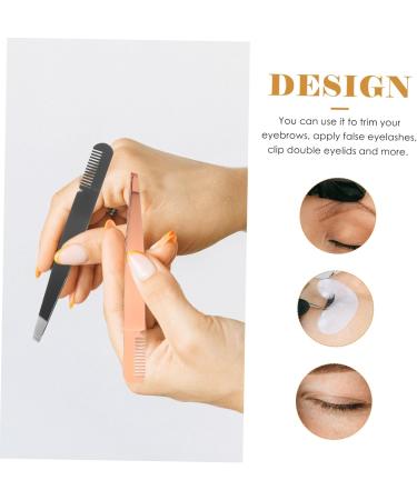 Doitool 3-Piece 2-in-1 Mexican Cake Decorating Tweezers & Eyebrow Brush - Pink Hair Removal & Styling Tool - Buy Online on GoSupps.com