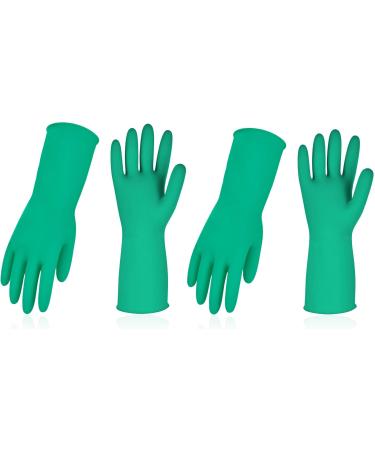 2Pairs of reusable household gloves waterproof non-slip rubber gloves Dishwashing gloves reusable cleaning gloves kitchen bathroom cleaning work dishwashing gloves paint gardening