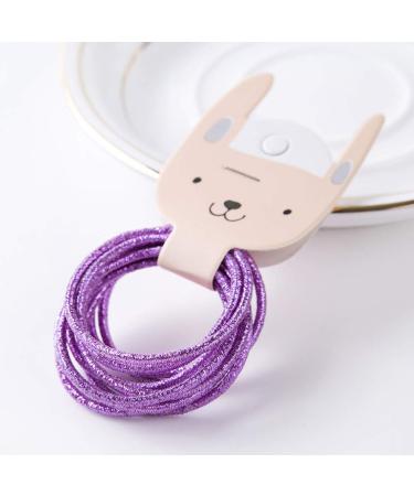 LOVEF 200pcs Glitter Multi-Color Hair Elastics Hair Ties - No Crease Ponytail Holders for Girls & Ladies - Buy Online on GoSupps.com